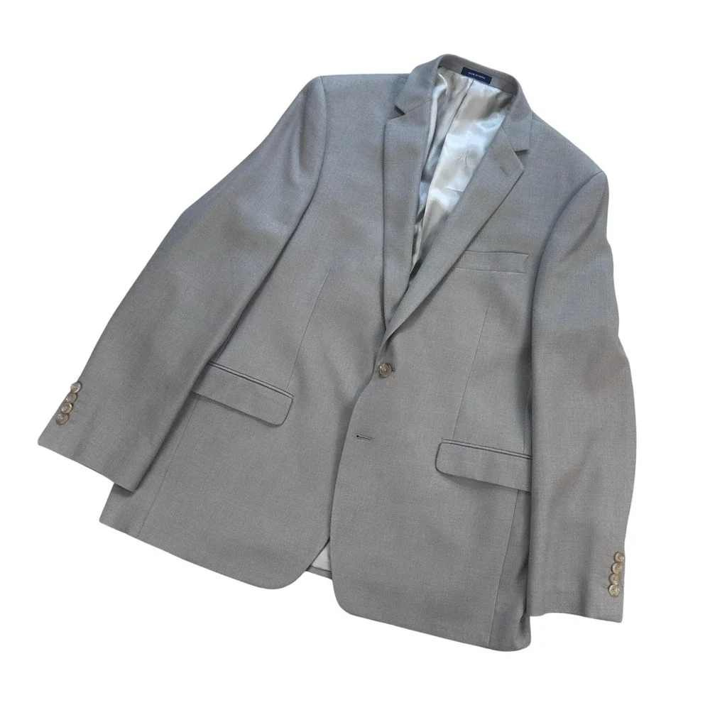 Ralph Ralph Lauren Mens 44R Silk Wool Blazer Tan 2 Button Sport Coat Dillard's